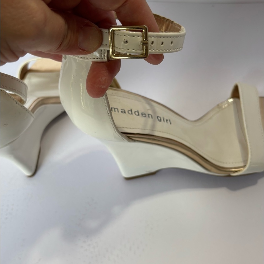 Madden Girl‎ Cream Wedge Sandals - Picture 3 of 5